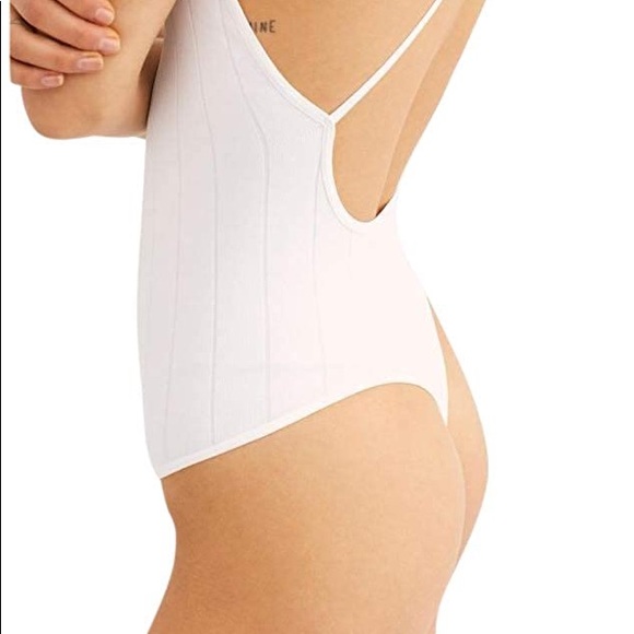 Free People Bridget Bodysuit White Halter Neck - Picture 6 of 12